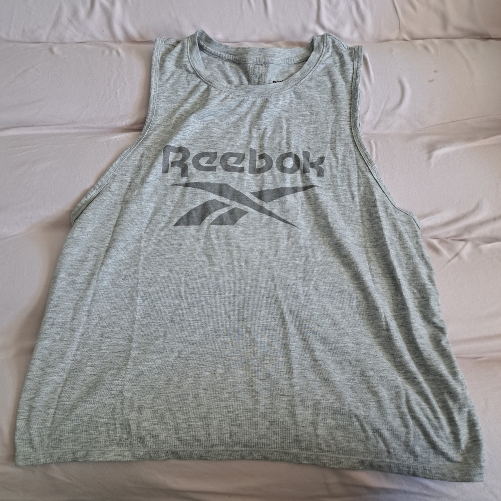 Women's Reebok Tank Top Gray Size Large